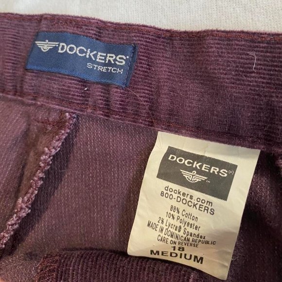 Dockers Corduroy Pants Burgundy/Brown 36x31 - Picture 3 of 3